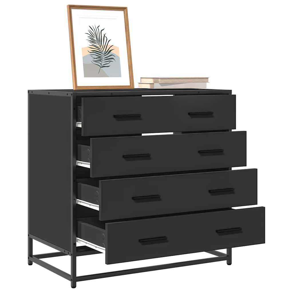 Schubladenschrank Schwarz 70x41x70 cm Holzwerkstoff