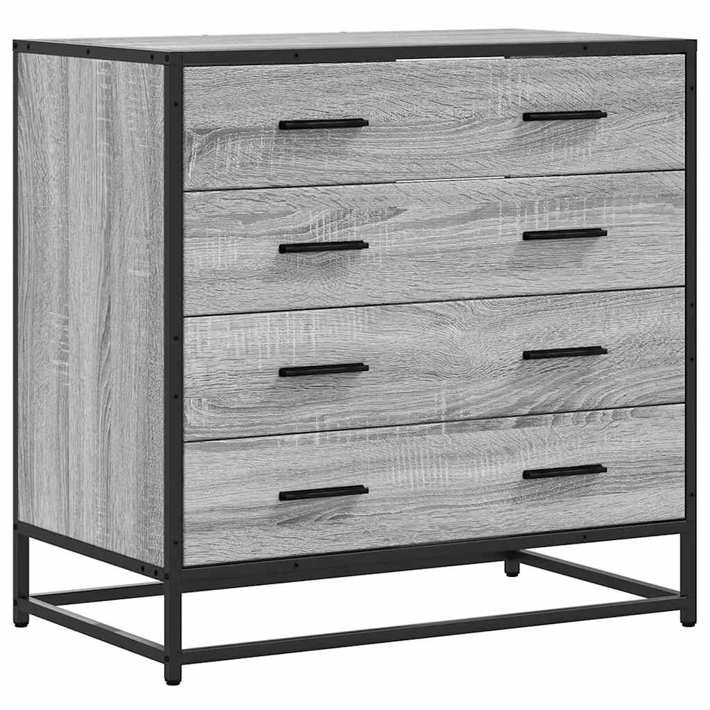 Schubladenschrank Grau Sonoma 70x41x70 cm Holzwerkstoff