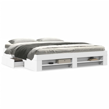 Bettgestell ohne Matratze Weiß 180x200 cm Holzwerkstoff
