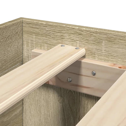 Bettgestell ohne Matratze Sonoma-Eiche 180x200 cm Holzwerkstoff