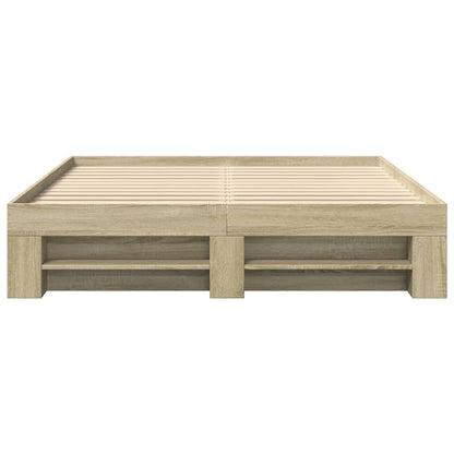 Bettgestell ohne Matratze Sonoma-Eiche 150x200 cm Holzwerkstoff