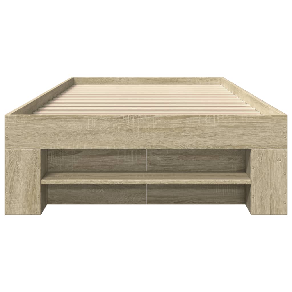 Bettgestell ohne Matratze Sonoma-Eiche 90x190 cm Holzwerkstoff