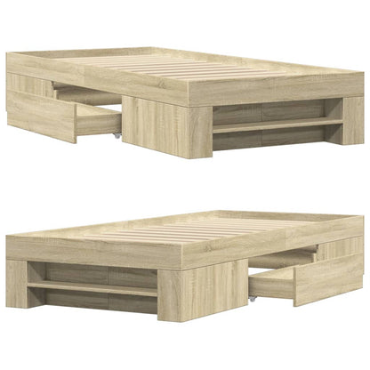 Bettgestell ohne Matratze Sonoma-Eiche 90x190 cm Holzwerkstoff