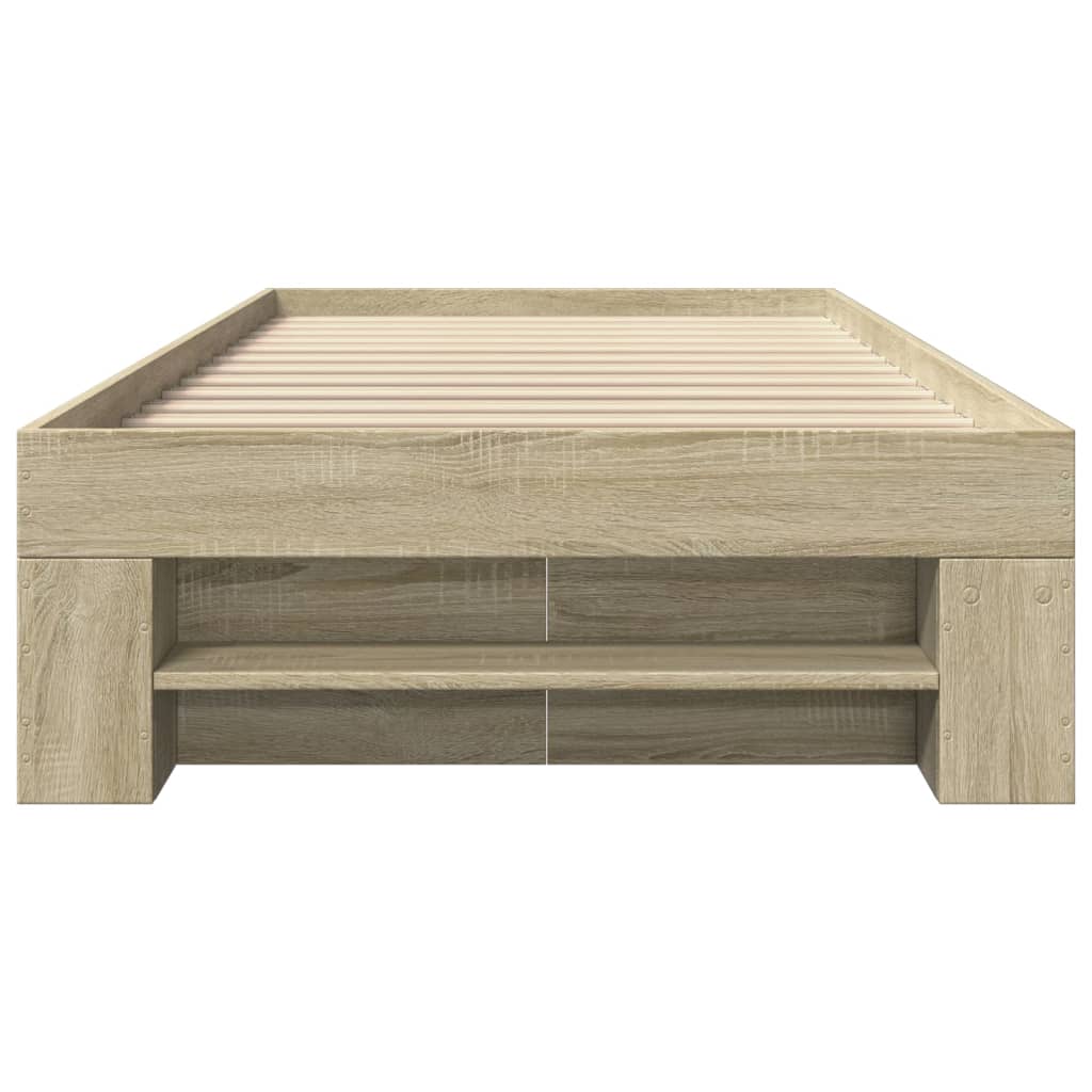 Bettgestell ohne Matratze Sonoma-Eiche 75x190 cm Holzwerkstoff