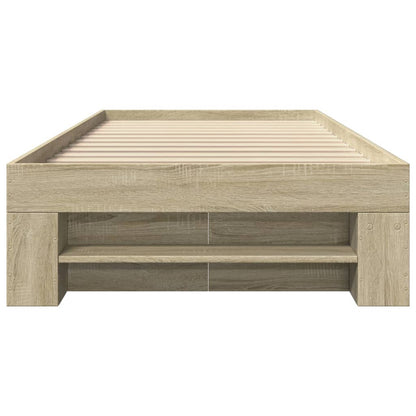 Bettgestell ohne Matratze Sonoma-Eiche 75x190 cm Holzwerkstoff