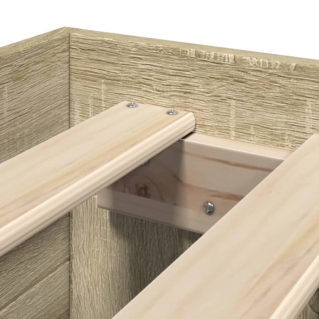 Bettgestell ohne Matratze Sonoma-Eiche 75x190 cm Holzwerkstoff