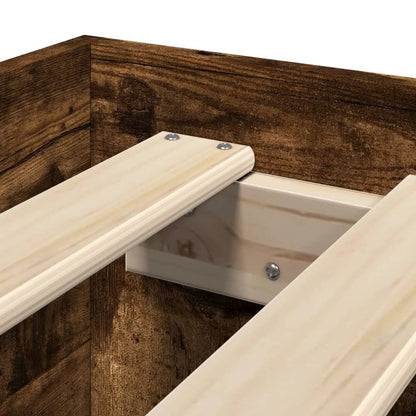 Bettgestell ohne Matratze Räuchereiche 75x190 cm Holzwerkstoff