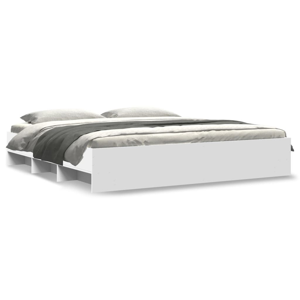 Bettgestell ohne Matratze Weiß 180x200 cm Holzwerkstoff