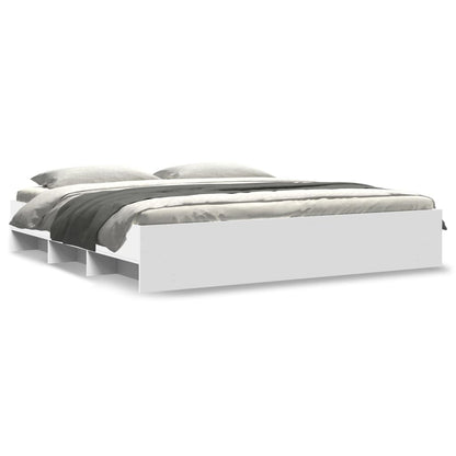 Bettgestell ohne Matratze Weiß 180x200 cm Holzwerkstoff