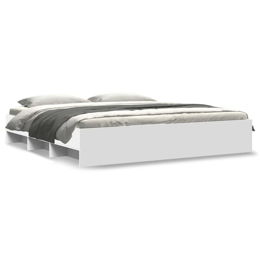 Bettgestell ohne Matratze Weiß 180x200 cm Holzwerkstoff