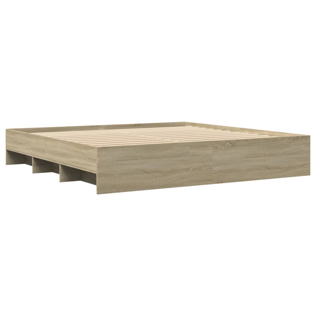 Bettgestell ohne Matratze Sonoma-Eiche 180x200 cm Holzwerkstoff