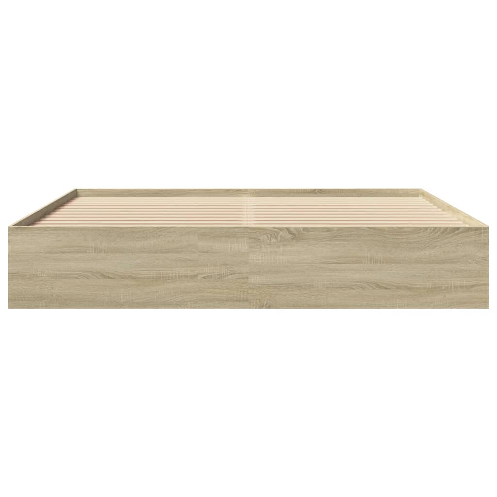 Bettgestell ohne Matratze Sonoma-Eiche 180x200 cm Holzwerkstoff