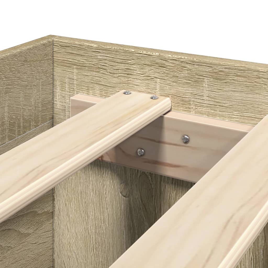 Bettgestell ohne Matratze Sonoma-Eiche 180x200 cm Holzwerkstoff