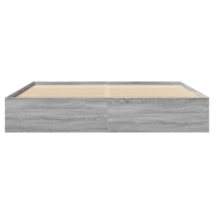 Bettgestell ohne Matratze Grau Sonoma 180x200 cm Holzwerkstoff