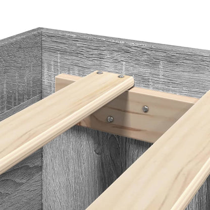 Bettgestell ohne Matratze Grau Sonoma 180x200 cm Holzwerkstoff