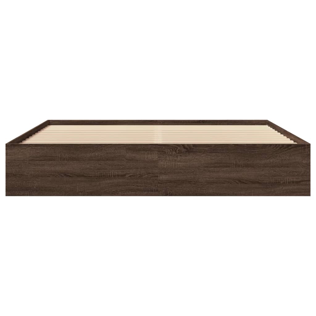 Bettgestell ohne Matratze Braun Eichen-Optik 180x200 cm