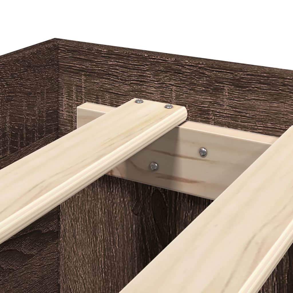 Bettgestell ohne Matratze Braun Eichen-Optik 180x200 cm