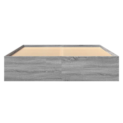 Bettgestell ohne Matratze Grau Sonoma 160x200 cm Holzwerkstoff