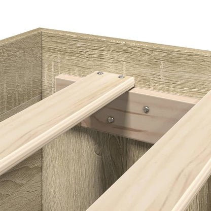 Bettgestell ohne Matratze Sonoma-Eiche 140x190 cm Holzwerkstoff