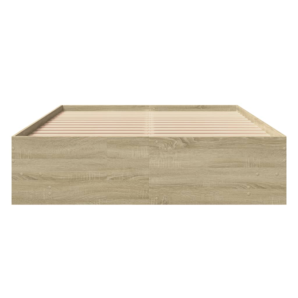 Bettgestell ohne Matratze Sonoma-Eiche 120x190 cm Holzwerkstoff