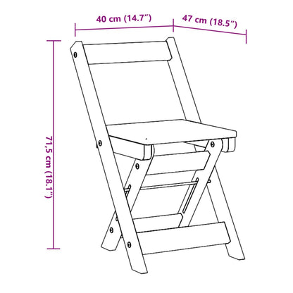 Esszimmerstühle Klappbar 4 Stk. Corona Wachsbraun Massivholz