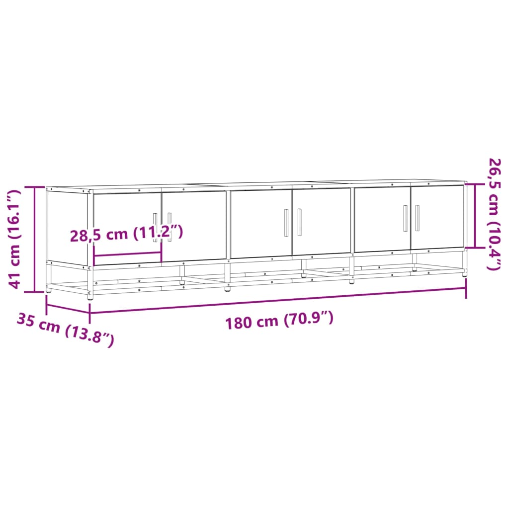 TV-Schrank Sonoma-Eiche 180x35x41 cm Holzwerkstoff