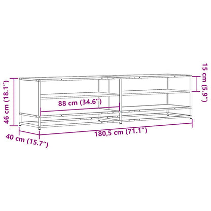 TV-Schrank Räuchereiche 180,5x40x46 cm Holzwerkstoff