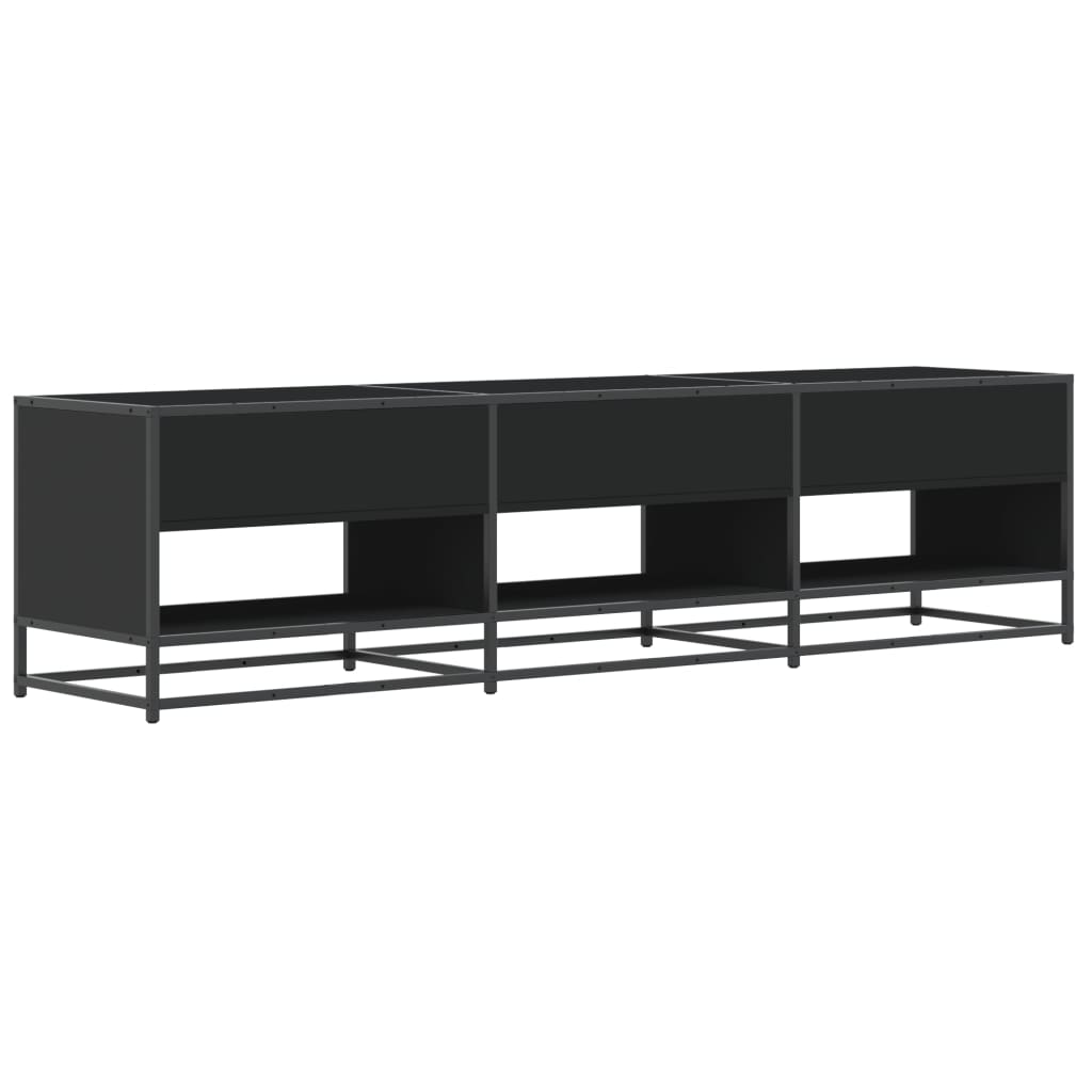 TV-Schrank Schwarz 180x40x46 cm Holzwerkstoff