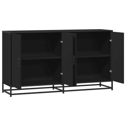 Sideboard Schwarz 134x35x76 cm Holzwerkstoff