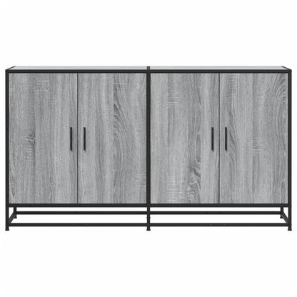 Sideboard Grau Sonoma 134x35x76 cm Holzwerkstoff