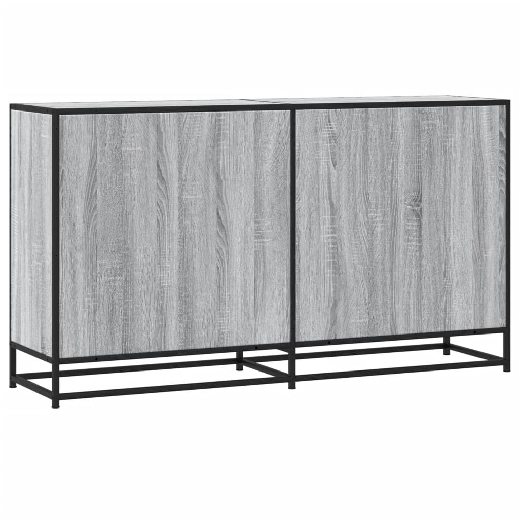 Sideboard Grau Sonoma 134x35x76 cm Holzwerkstoff