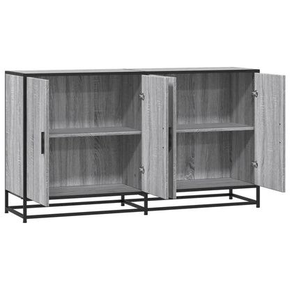 Sideboard Grau Sonoma 134x35x76 cm Holzwerkstoff