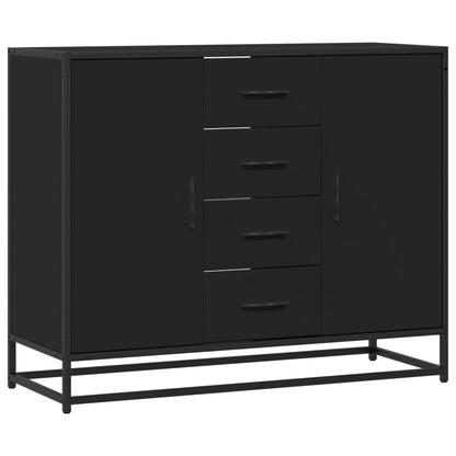 Sideboard Schwarz 92x35x76 cm Holzwerkstoff