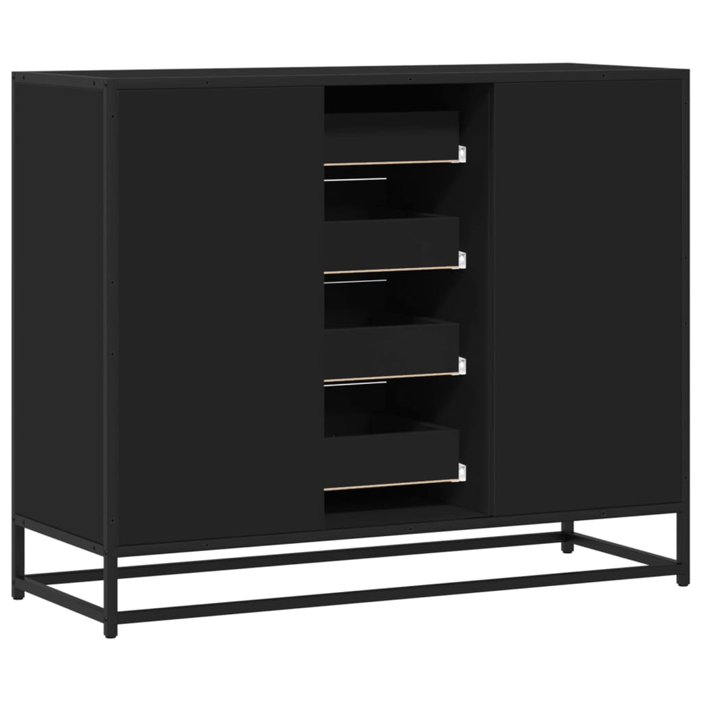 Sideboard Schwarz 92x35x76 cm Holzwerkstoff