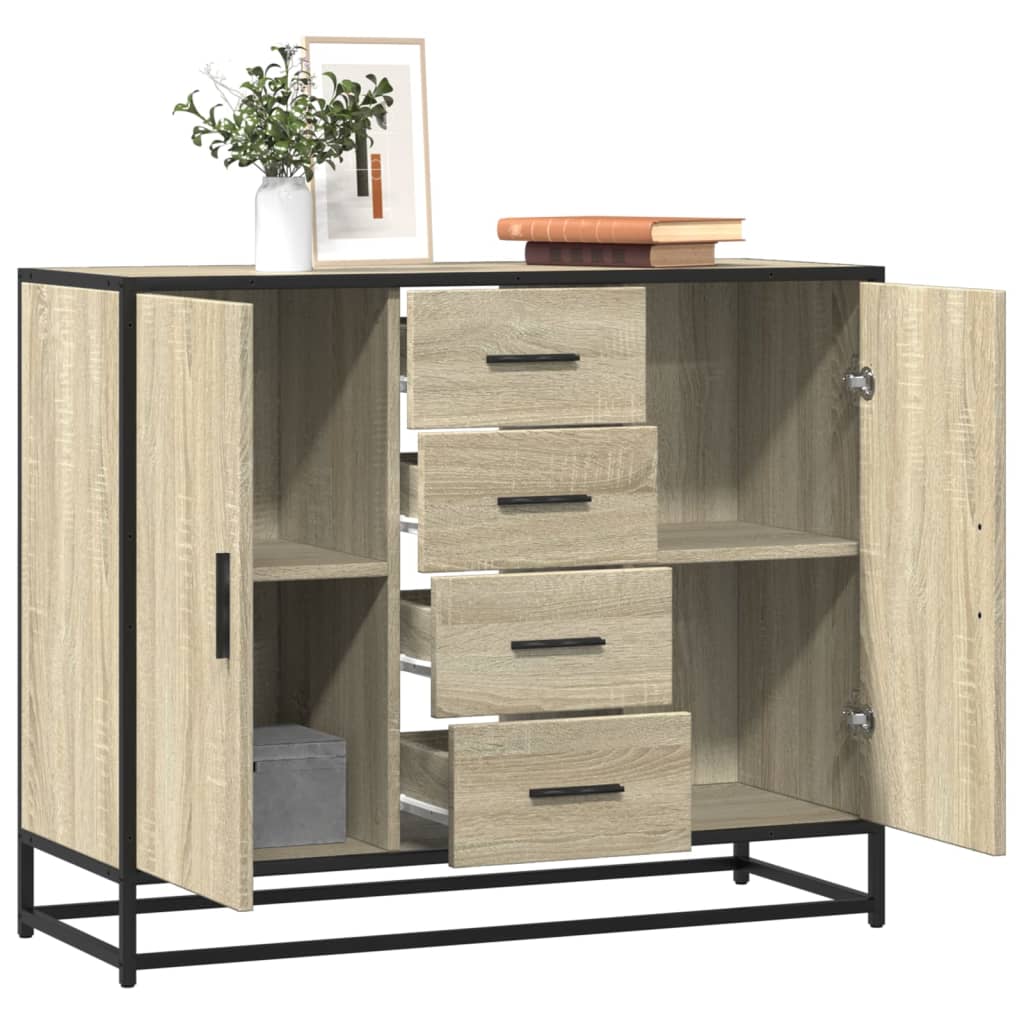 Sideboard Sonoma-Eiche 92x35x76 cm Holzwerkstoff