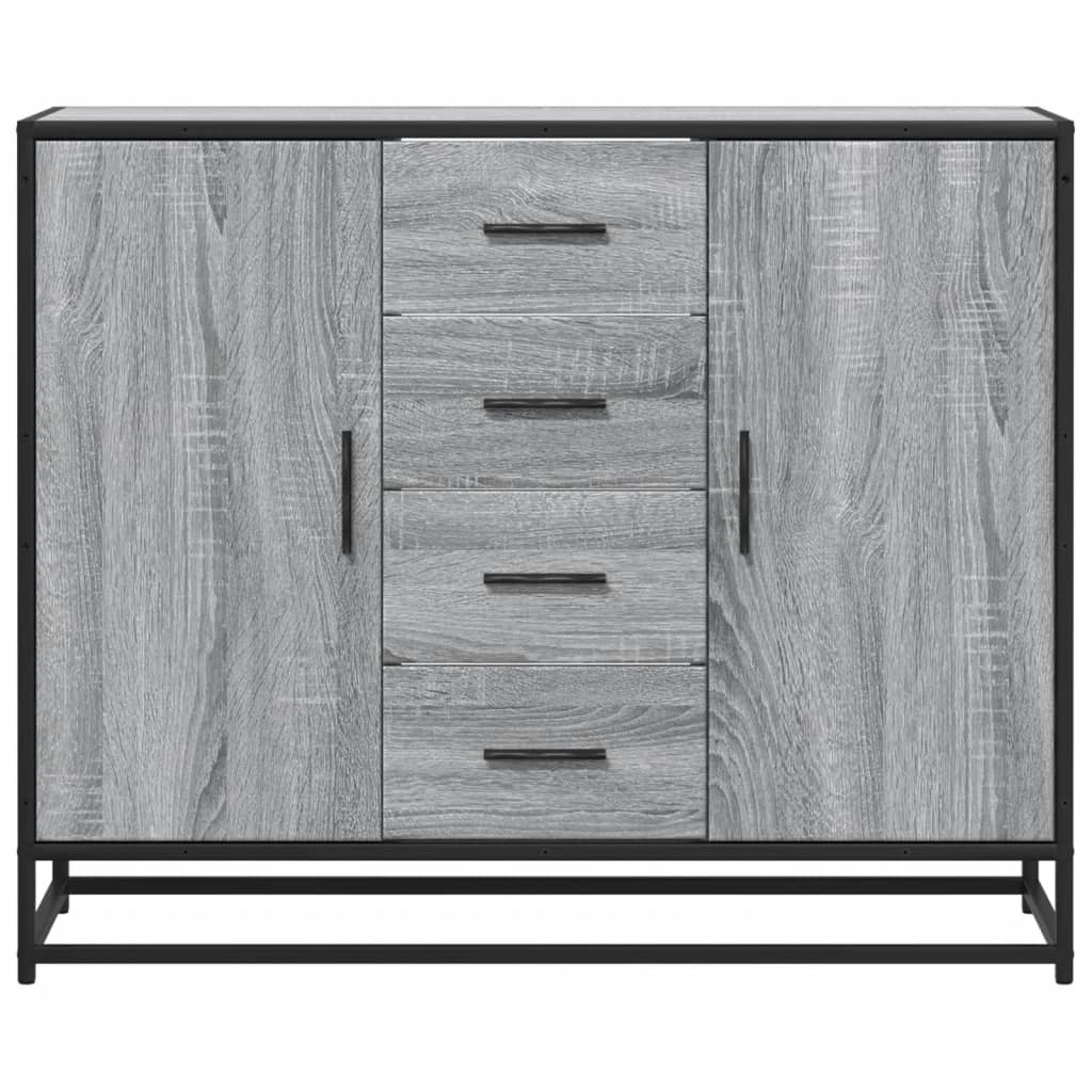 Sideboard Grau Sonoma 92x35x76 cm Holzwerkstoff