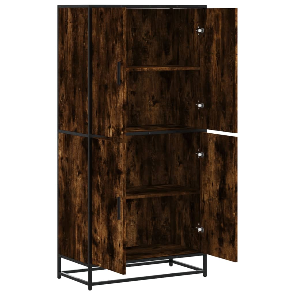 Highboard Räuchereiche 68x35x139 cm Holzwerkstoff