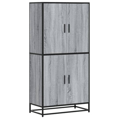 Highboard Grau Sonoma 68x35x139 cm Holzwerkstoff