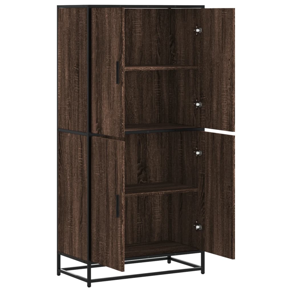 Highboard Eichen-Optik 68x35x139 cm Holzwerkstoff