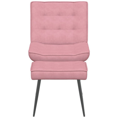 Relaxsessel mit Hocker Rosa Samt