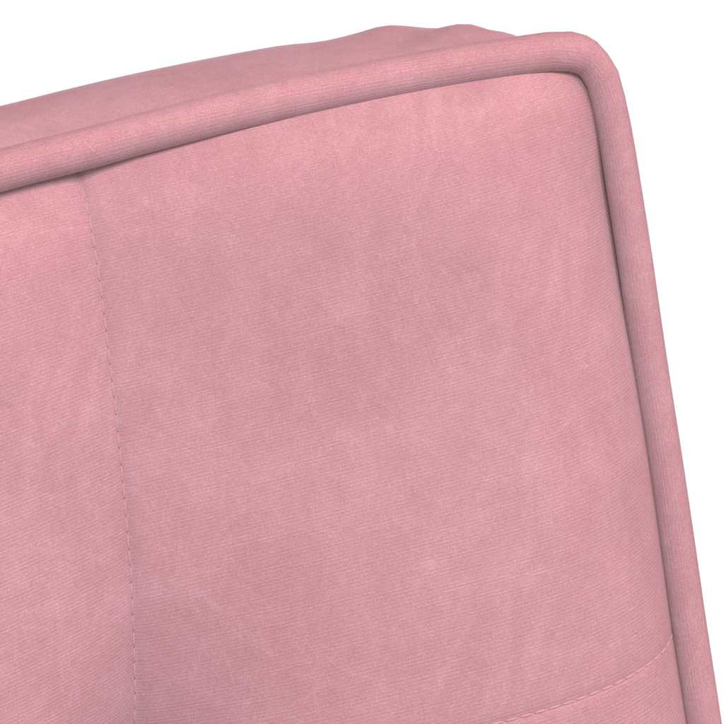 Relaxsessel mit Hocker Rosa Samt