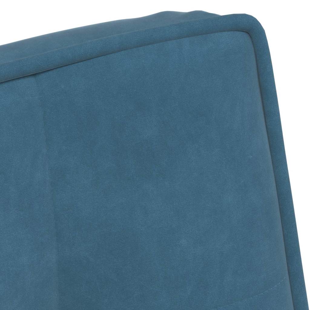 Relaxsessel mit Hocker Blau Samt