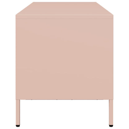 TV-Schrank Rosa 101,5x39x43,5 cm Kaltgewalzter Stahl