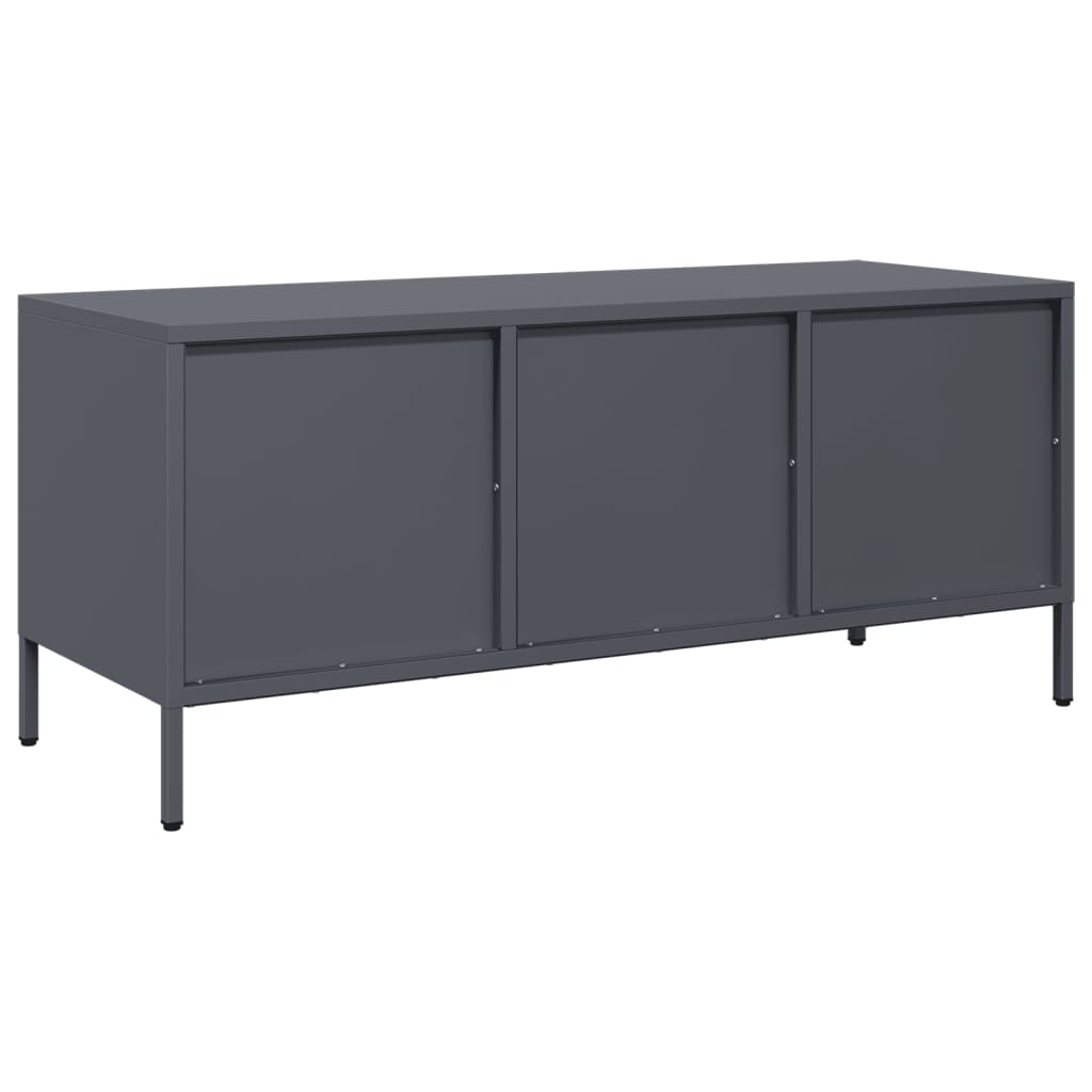 TV-Schrank Anthrazit 101,5x39x43,5 cm Kaltgewalzter Stahl