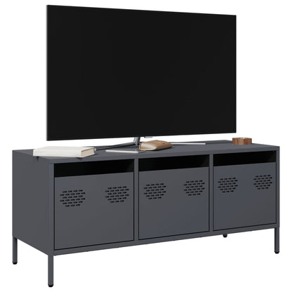 TV-Schrank Anthrazit 101,5x39x43,5 cm Kaltgewalzter Stahl