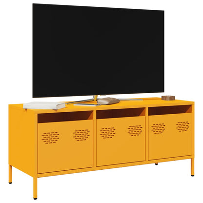 TV-Schrank Senfgelb 101,5x39x43,5 cm Kaltgewalzter Stahl