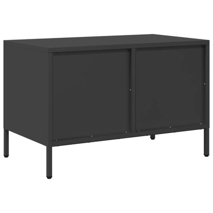 TV-Schrank Schwarz 68x39x43,5 cm Kaltgewalzter Stahl