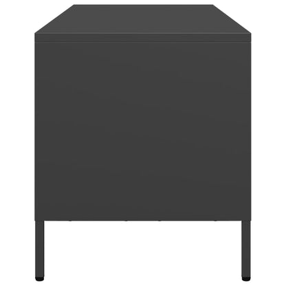 TV-Schrank Schwarz 101,5x39x43,5 cm Kaltgewalzter Stahl