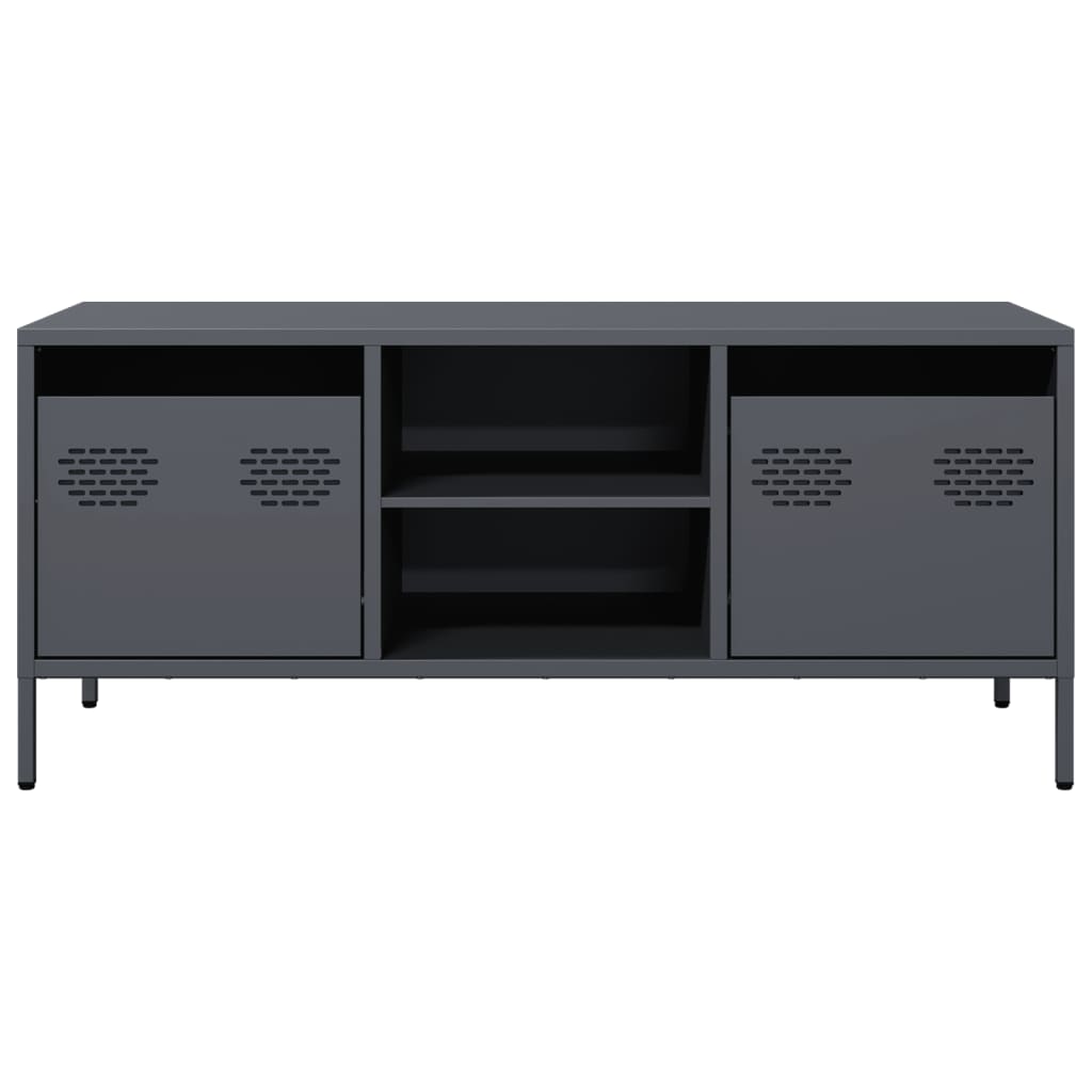 TV-Schrank Anthrazit 101,5x39x43,5 cm Kaltgewalzter Stahl