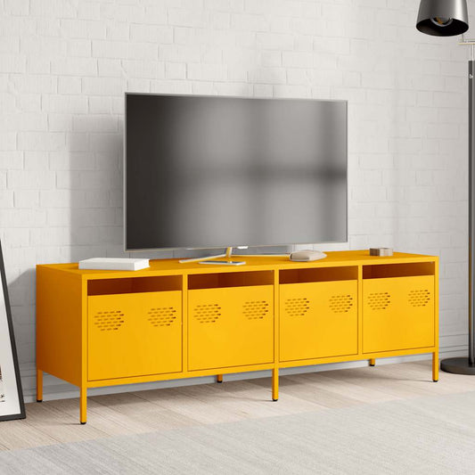 TV-Schrank Senfgelb 135x39x43,5 cm Kaltgewalzter Stahl